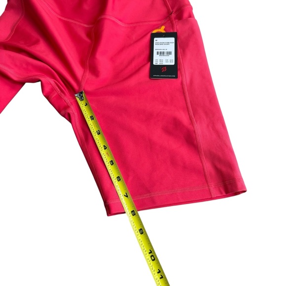 Peloton Women’s M Endurance Rib Highrise Biker Shorts Bright Pink Pockets NWT - Picture 8 of 9